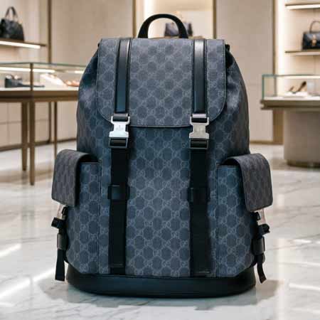 Gucci黑老花雙肩包792080