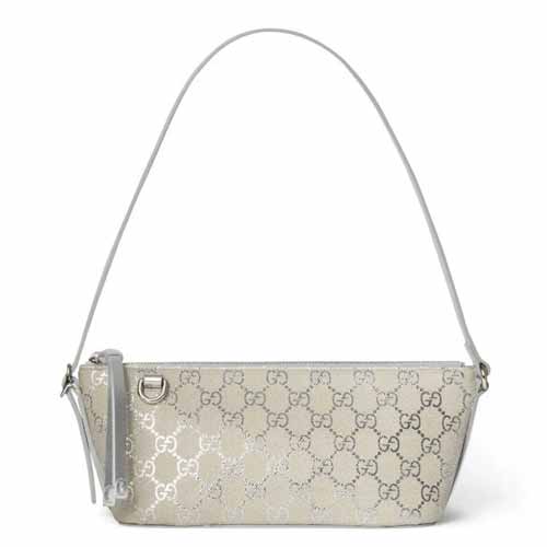 GUCCI 新款 PVC 女包847281 銀膠 PVC