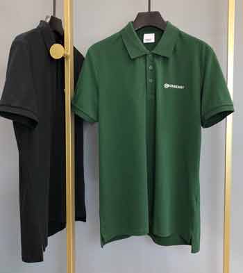 巴寶莉20年早春秀場系列高等英式情侶網眼珠地棉POLO