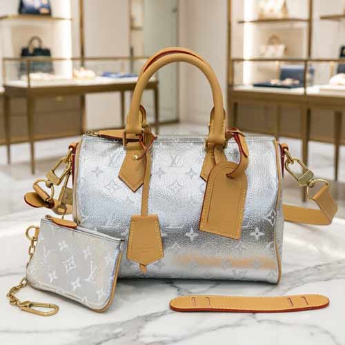 LV Speedy P9 Bandoulière 25 銀色款