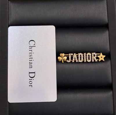 網(wǎng)紅明星的非常愛(ài)Dior迪奧復(fù)古字母胸針