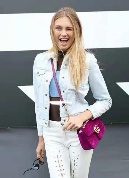 古奇中號GG Marmont系列鏈帶肩背包