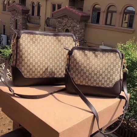 古奇休閑抖音爆款網(wǎng)紅包包c(diǎn)haopai帆布拼皮購物袋556