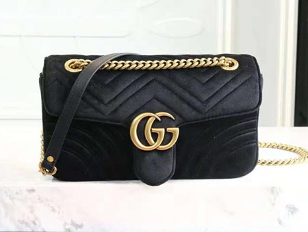 古奇中號(hào)GG Marmont系列鏈帶肩背
