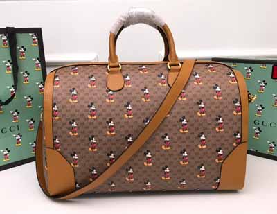 Gucci Disney米色/烏木色米奇圖案迷你GG Supreme高
