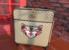 古奇專柜限量版卡通行李箱 拉桿箱 個性雙G經(jīng)典手拉