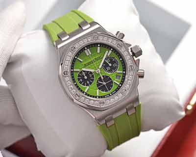 TF廠手表 愛彼新皇家橡樹離岸系列彩虹鉆計時石英手表