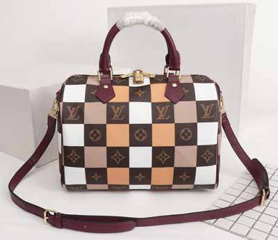 LV Patchwork 2020早春大棋盤格系列枕頭包40391 40390