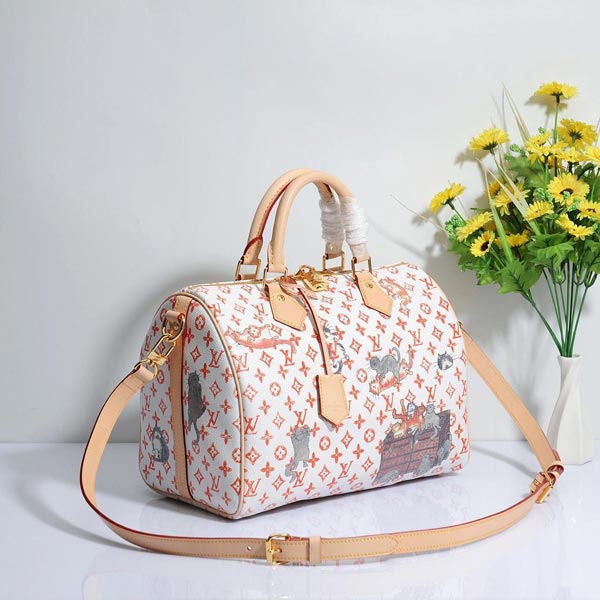 路易威登高等原單貓犬圖案SPEEDY 30女士手袋M44400