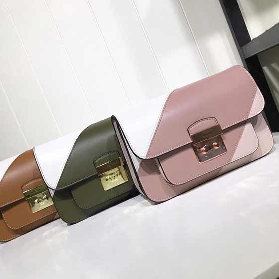 Mk Sloan Editor拼色皮料單肩包 手拿包