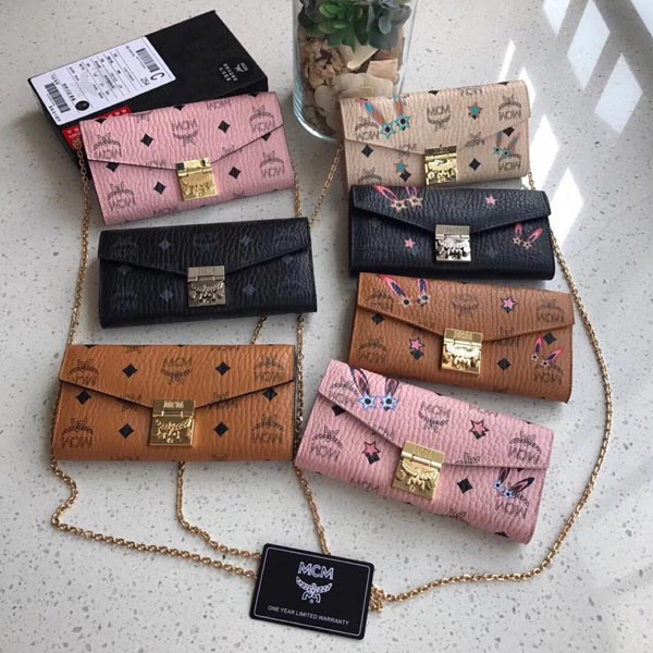 MCM Patricia Visetos 女士錢包，可拆鏈