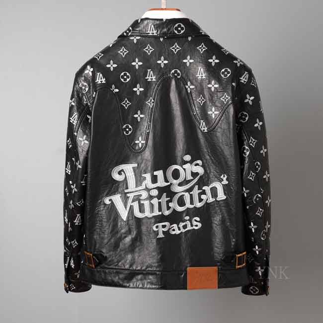 LV/路易威登原單男士綿羊皮翻領皮衣外套