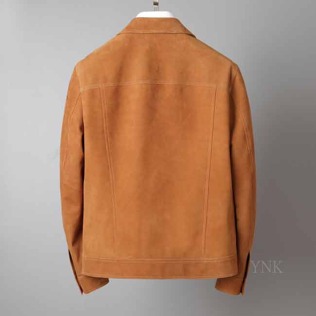 LV2020秋冬年新款皮夾克 男士反絨綿羊皮翻領皮衣外套