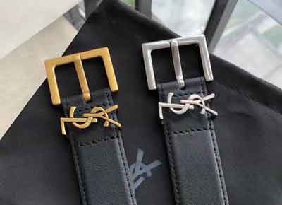 圣羅蘭YSL復古精工雕花女士皮帶