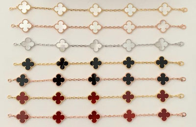 珠寶類Z開發的精工四葉草5花手鏈