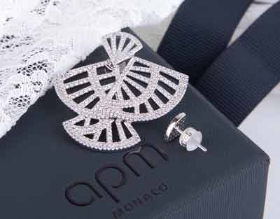 Apm monaco不對(duì)稱多扇形耳釘