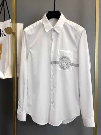 Versace 2020春夏系列新品純色長袖襯衣（尺碼大小/多