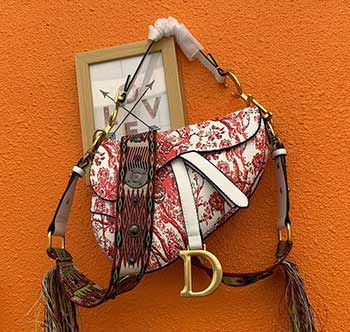 DIOR專柜限量款羅馬肩帶馬鞍