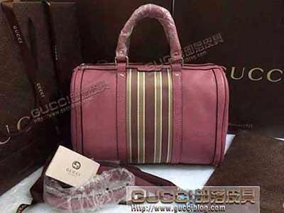 時尚圓筒包 潮流枕頭包手提斜挎包 波士頓女包 247205玫紅皮