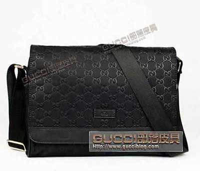 男包 時尚商務包 gucci休閑潮流男士斜挎包 298509黑色