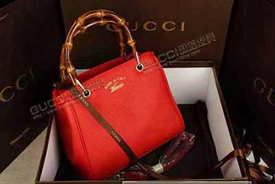 高等女包 經典竹節女包 單肩斜跨手提 336032紅色