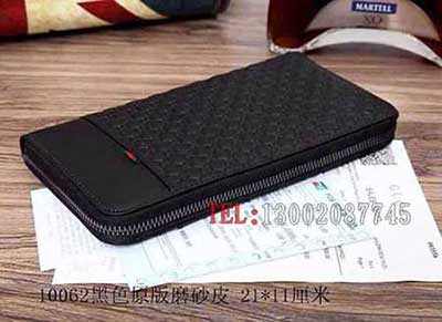 古琦男士牛皮錢(qián)包 真皮錢(qián)夾 全皮高等中長(zhǎng)款拉鏈錢(qián)包 10062黑