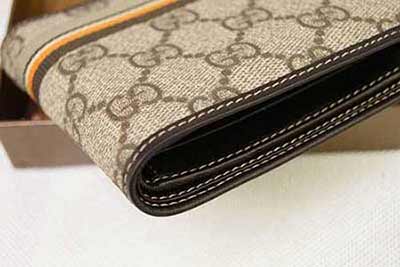 經典錢包112664 1000 gucci啡色帆布錢包