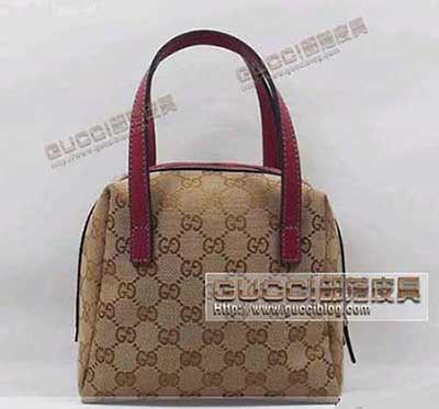 款女包124542玫紅 化妝包 時尚手提包 古奇女士帆布包