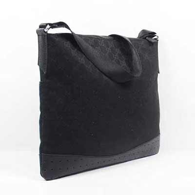 古琦黑色女包斜挎男士單肩包時(shí)尚帆布gucci斜挎包145856