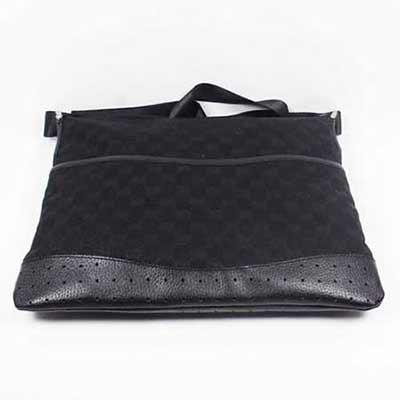 古琦黑色女包斜挎男士單肩包時(shí)尚帆布gucci斜挎包145856