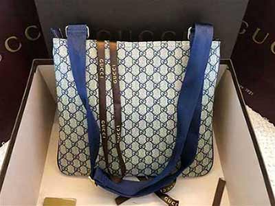 gucci女包46藍單肩包 時尚大號手袋女士手提包