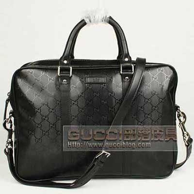 GUCCI<a href=/tag/pinpai/guqicn.html target=_blank class=infotextkey>古奇</a>2012新款男包201488黑光膠