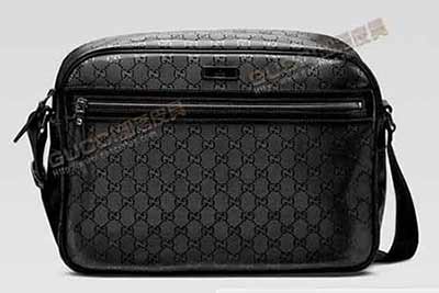gucci男包 時尚斜挎包包 黑色光皮211107黑