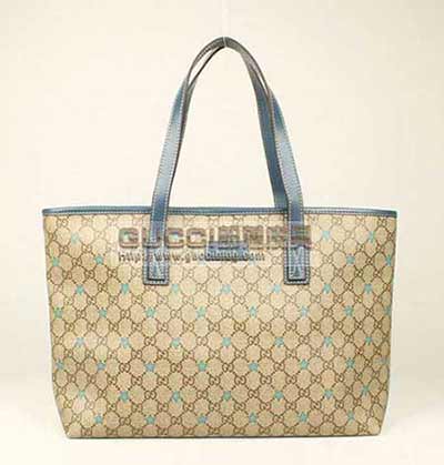 GUCCI新款歐美大品牌時尚PVC防水購物袋 單肩潮女包211137藍星