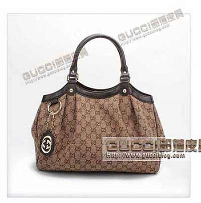 gucci新款女包211944 啡色帆布單肩春夏經(jīng)典款女包