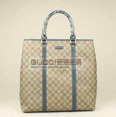 新款古奇防水PVC材質(zhì) 男女通用 手提單肩包223668藍(lán)星PVC