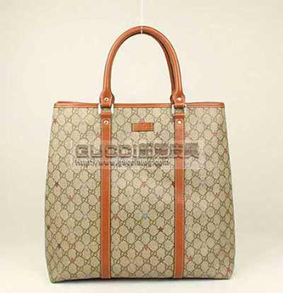 新款gucci包 223668多彩星PVC 配牛皮單肩包 大號(hào)中購(gòu)物袋性款肩挎包