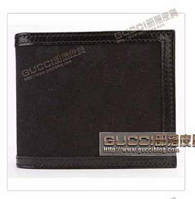 古奇女士黑色錢夾 古琦帆布配內里真皮錢包225826 AF41N 1000