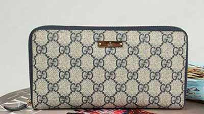 古奇錢包 gucci中長款防水料錢包233193藍