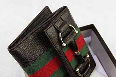 古琦錢包 真皮加紅綠織帶長(zhǎng)夾245751 A7MAG 2061