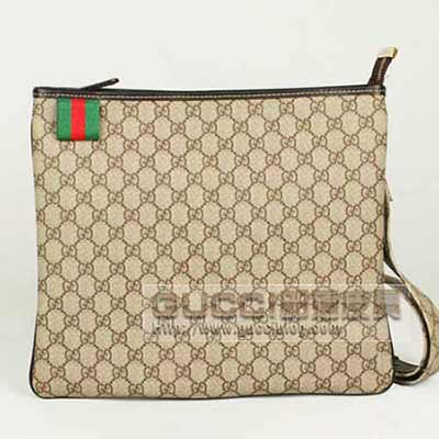 古奇真品男士休閑包時尚斜跨包 246412咖啡PVC