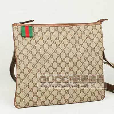 真品男士斜跨休閑包經典百搭男包 246412棕色PVC