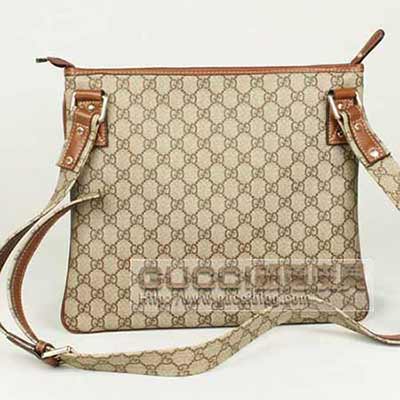 真品男士斜跨休閑包經典百搭男包 246412棕色PVC