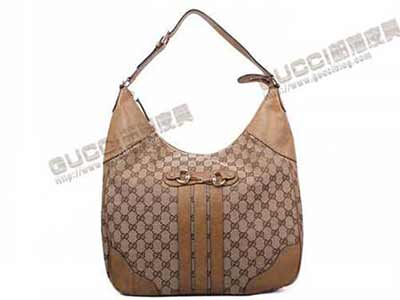 古奇女士款帆布單肩包247287棕 古奇休閑奢華款式女包