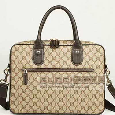 <a href=/gucci/ target=_blank class=infotextkey>古奇包</a>包 酷奇男包 單肩斜挎包 手提包 PVC商務包 256195咖啡PVC