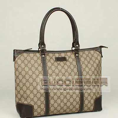 gucci 256915 時尚 單肩手提 藍色咖啡皮 兩色 男女通用型