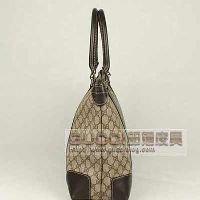 gucci 256915 時尚 單肩手提 藍色咖啡皮 兩色 男女通用型