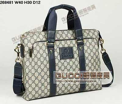 古奇男包 古奇商務男包 公文包 手提包 斜跨包 268481藍