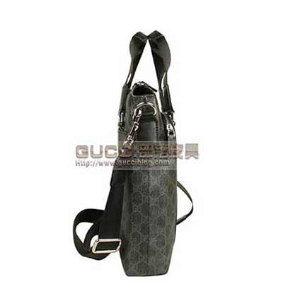 古奇PVC配皮男包2013新款男商務(wù)包手提斜挎包公文包 單肩包268482黑PVC