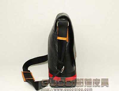 古奇男包包 斜背包 真皮男式商務休閑背包281421黑色